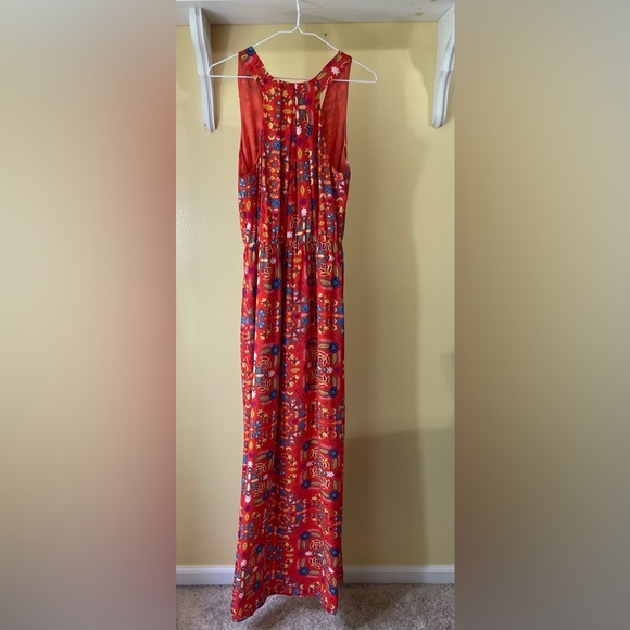 Everly Red and Blue Spaghetti Strap Maxi Dress - Picture 2 of 9